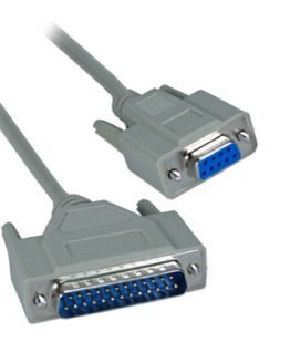 Кабел RS232 DB25 мъжки/DB9 женски 1.8м