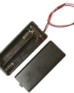 Държач за батерии 2xAAA с превключвател