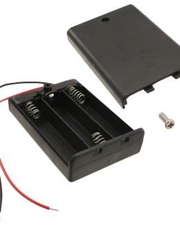 Държач за батерии 3xAA с превключвател