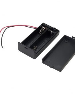 Държач за батерии 2xAA с проводници