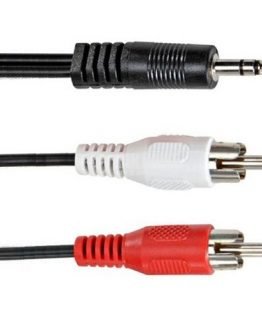 Кабел жак 3.5мм към 2xRCA 10м