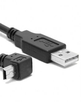 Кабел USB мъжко/Mini USB ъглово 1.8м