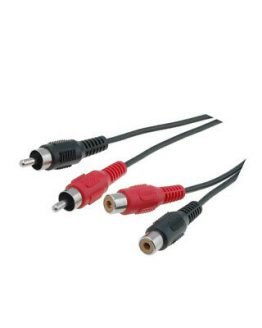 Кабел 2xRCA мъжки 2xRCA женски 5м Кабел 2xRCA мъжки 2xRCA женски 5м