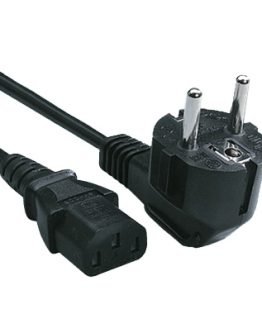 Захранващ кабел 3x1мм2 черен 1.8м