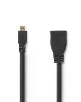 Преходник HDMI женски/micro HDMI мъжки 0.2м Преходник HDMI женски/micro HDMI мъжки 0.2м