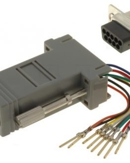 Преходник RS232 мъжки 9pin/RJ45 женски Преходник RS232 мъжки 9pin/RJ45 женски