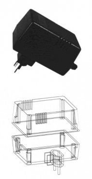 Пластмасова кутия Z-10 73x58x52мм черна