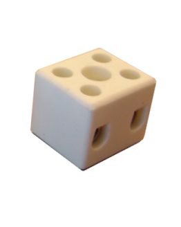 Керамична лустер клема 4мм2 380V/30A двуполюсна