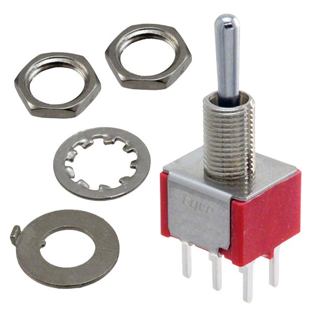 Превключвател с лост 1-1825139-7 250VAC/2A DP3T