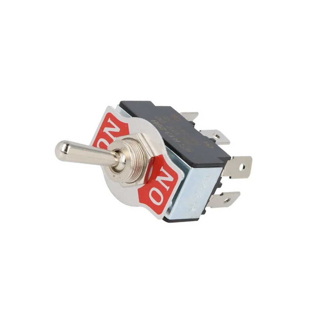 Превключвател с лост R13-28B-01-HPH 12VDC/20A DPDT