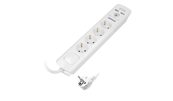 Разклонител ORAE13243GS/W/3M 4-ка със защита