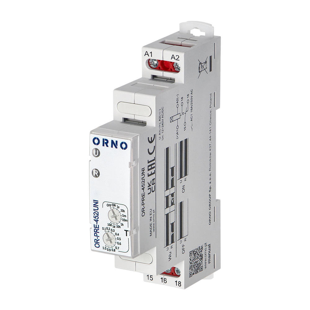 Реле за време OR-PRE-452/UNI 12-240VDC/AC