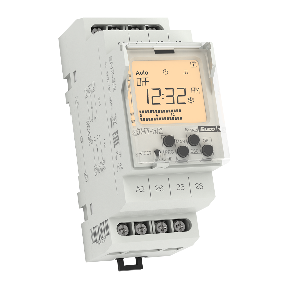 Програмируем таймер SHT-3/230V 230VAC