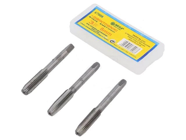 Kомплект метчици 67008 MEGA M8x1.25 3бр.